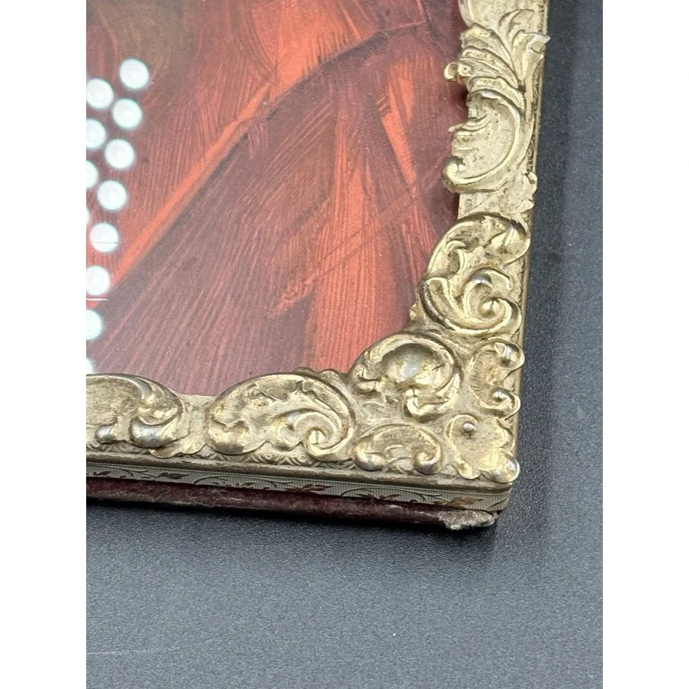 1909 Calendar Girl Prudential 8 X 10 Victorian Ornate Gold Frame